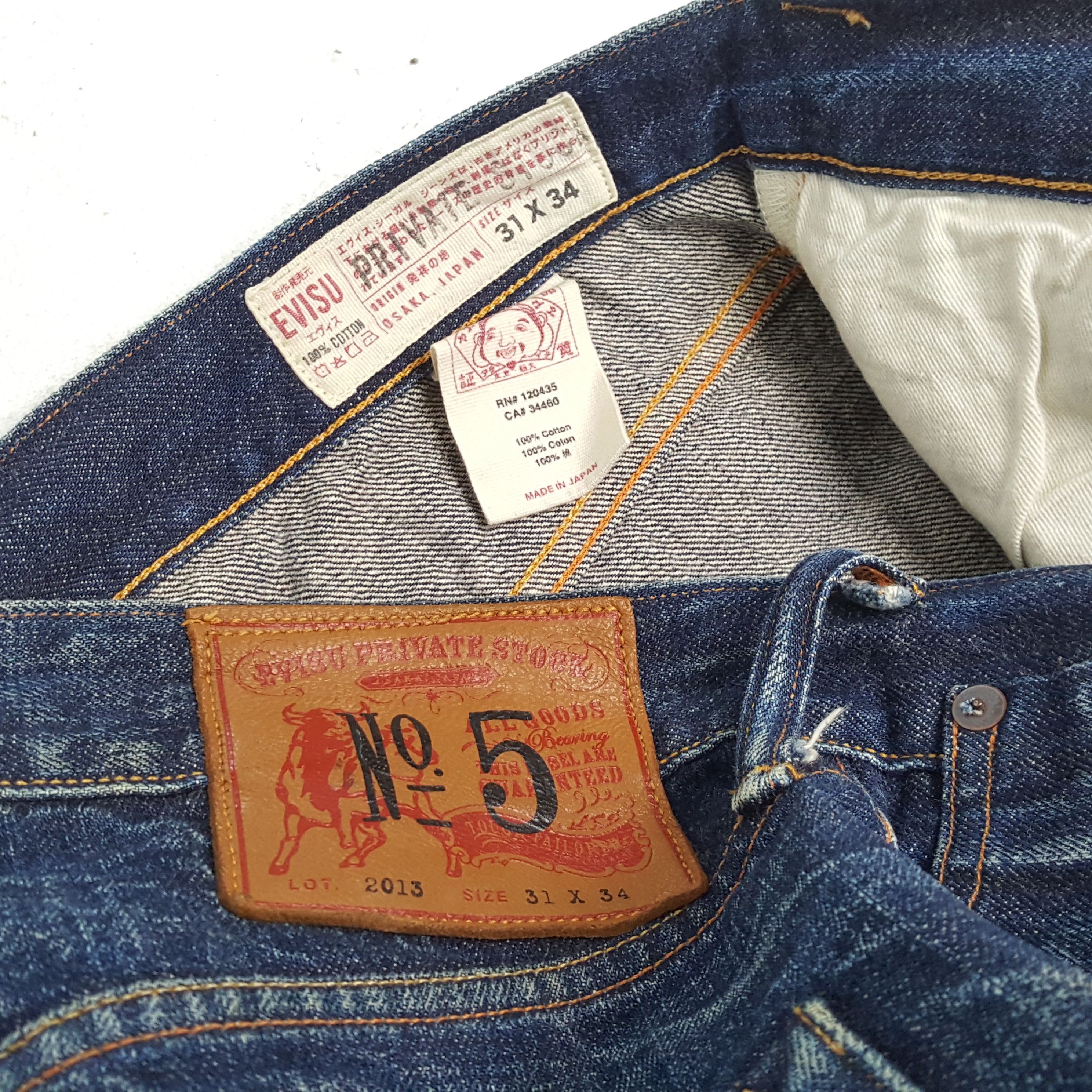 Evisu × Japanese Brand × Vintage EVISU Japanese Brand Streetwear Custom Logo Style Jeans Size US 31 - 15 Thumbnail