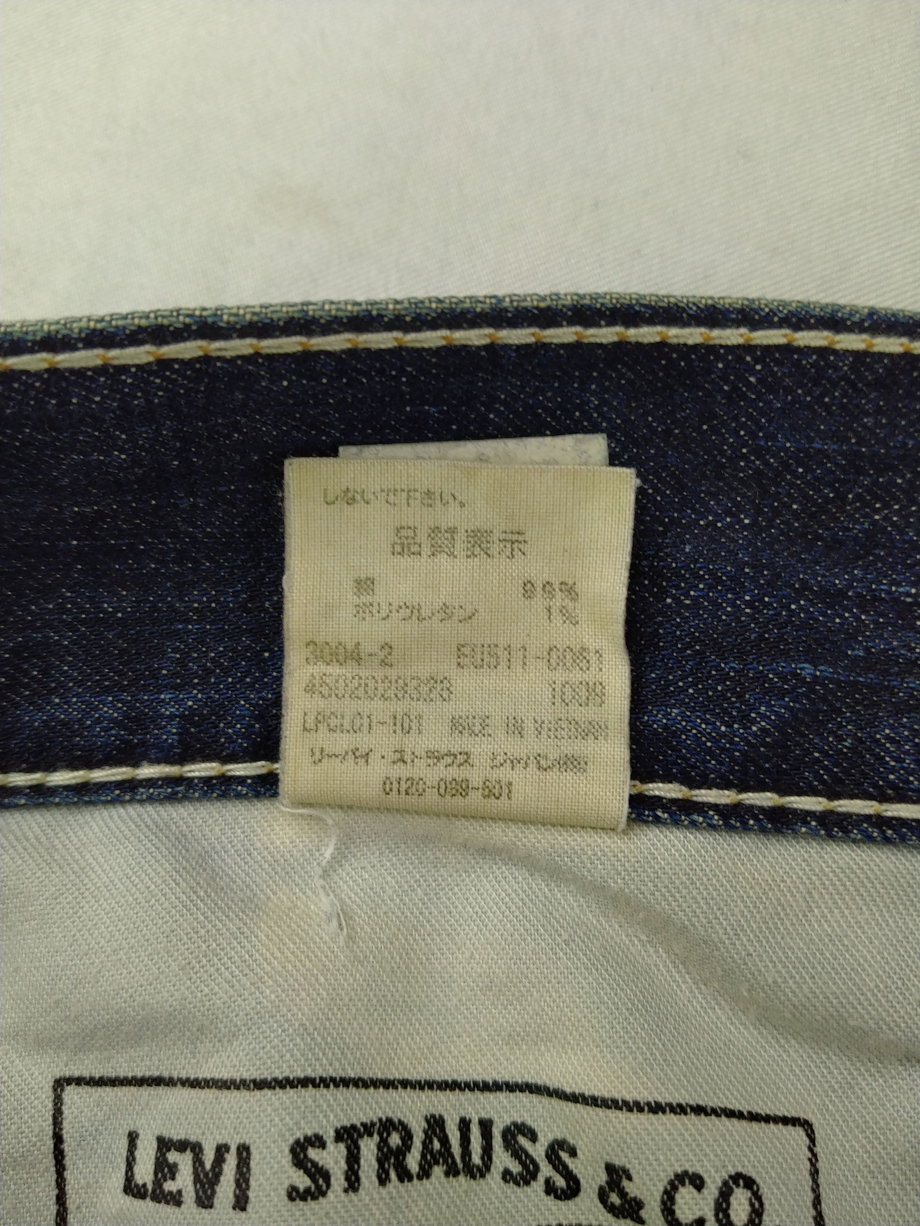 Japanese Brand Dirty Blue Vintage Levi's 511 Slim Jeans 31x32 Denim JN952 Size US 31 - 9 Thumbnail
