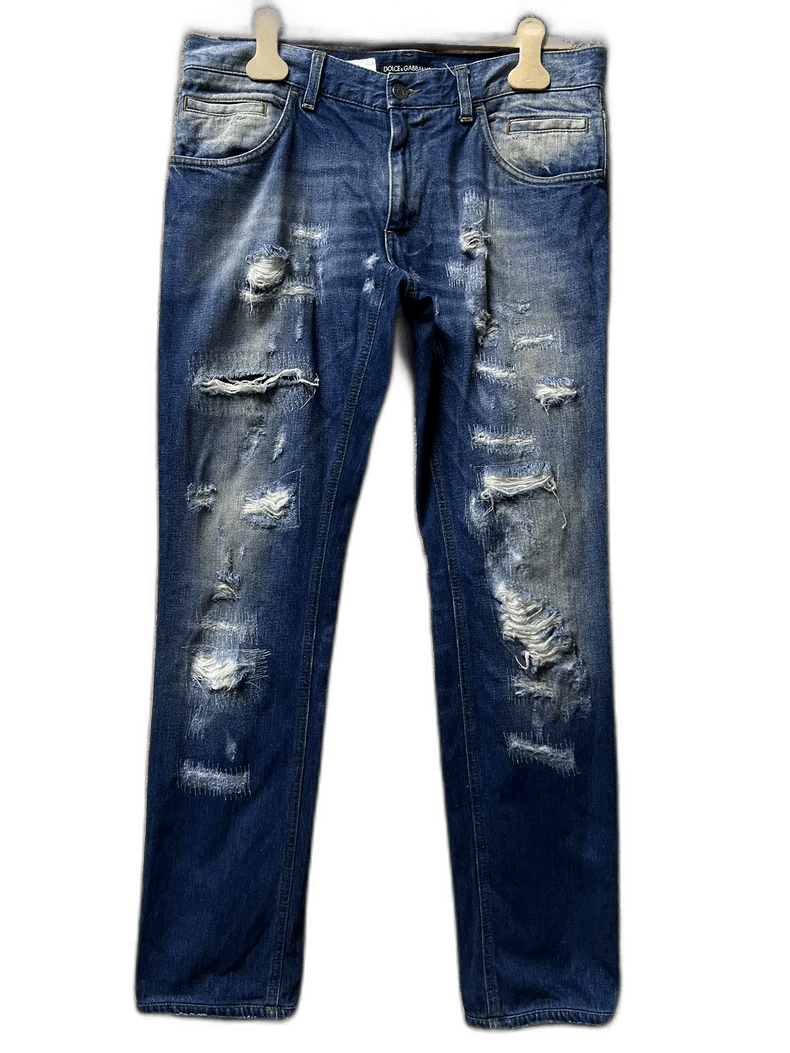 Dolce & Gabbana Dolce Gabbana Men's Distressed Jeans Size US 44 / EU 60 - 1 Thumbnail