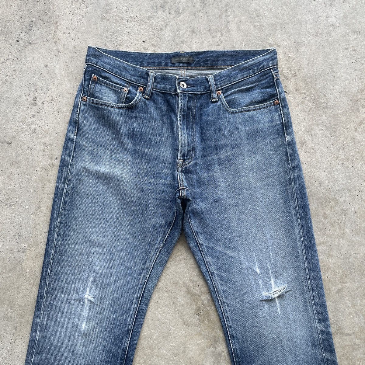 Japanese Brand W33 Vintage Japanese Distressed Jeans Faded Denim Pants Size US 33 - 3 Thumbnail