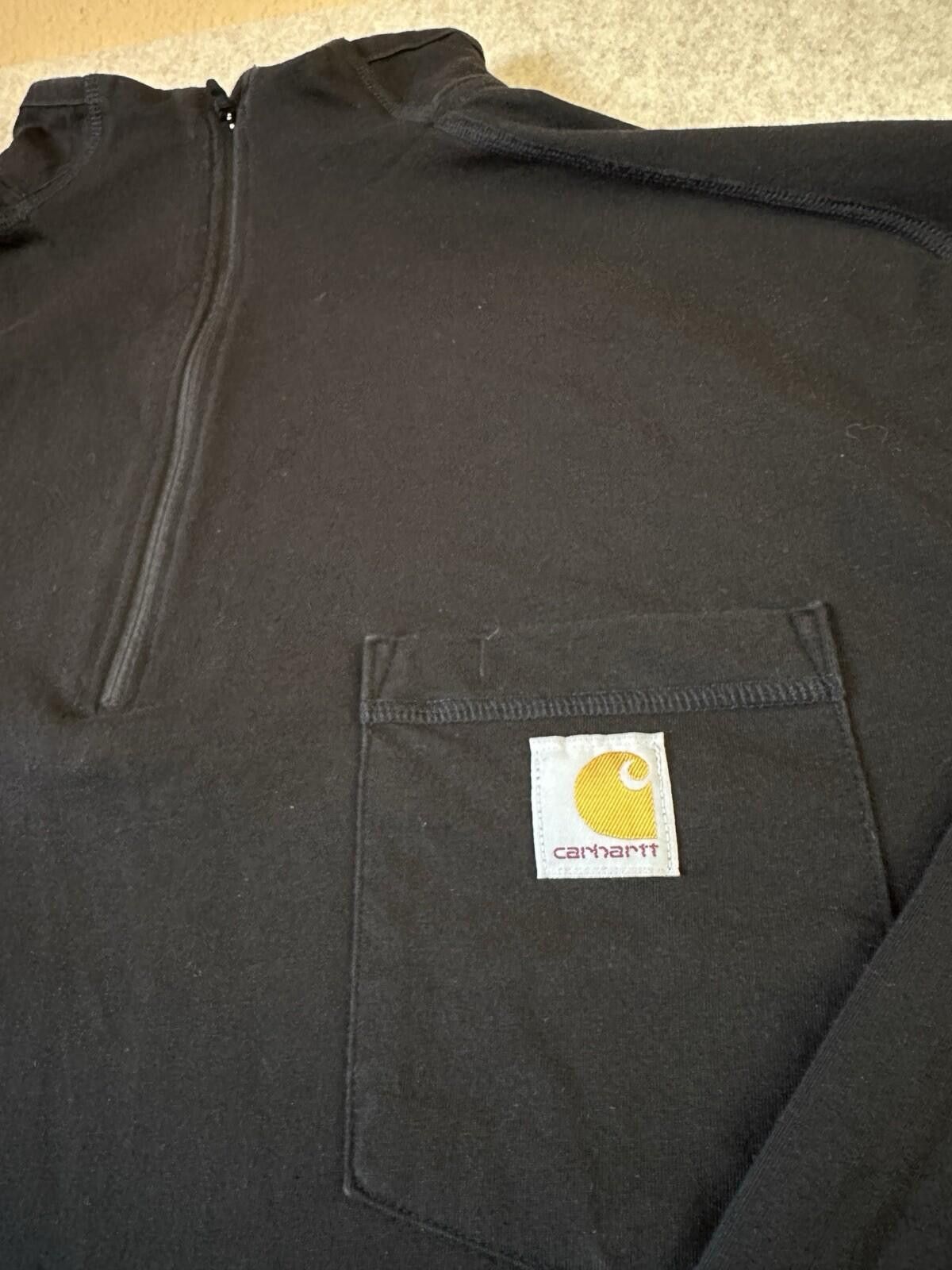 Carhartt CARHARTT Force 1/4 Zip Men's XL Black Long Sleeve Pullover Size US XL / EU 56 / 4 - 4 Thumbnail