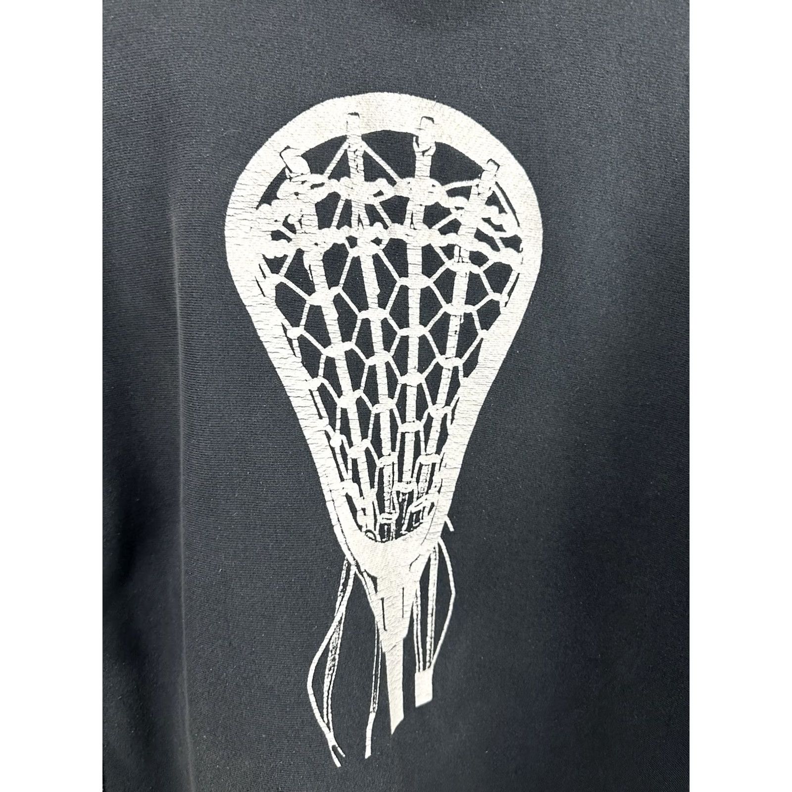 Lee VTG 90s Lacrosse Crosse Stick Faded Worn Thick Reverse Weave Hoodie XL Mens Black Pullover LTD Logo? Size US XL / EU 56 / 4 - 5 Thumbnail