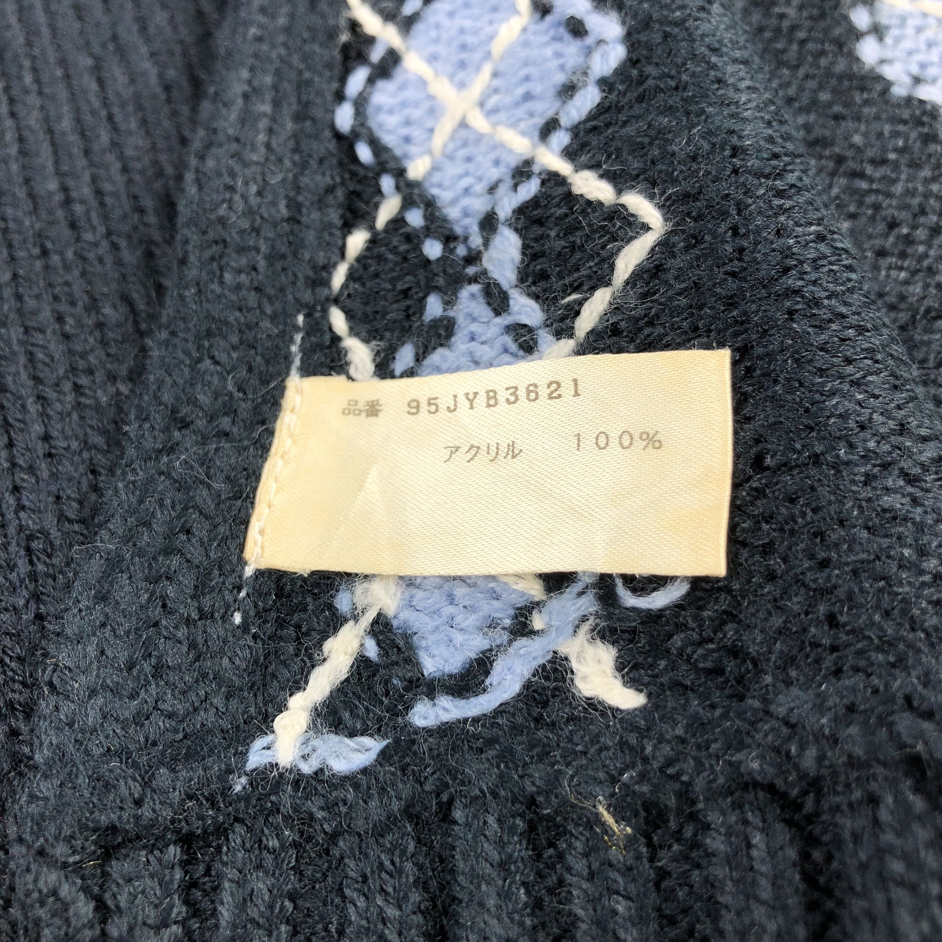 Fila Fila Argyle Wool Scarf Muffler V879 Size ONE SIZE - 5 Thumbnail