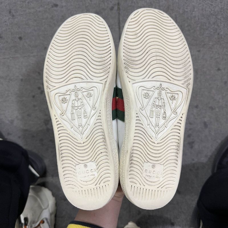 Gucci Gucci ACE Leather Embroidered Sneakers for Women - Size US 6.5 / IT 36.5 - 4 Thumbnail