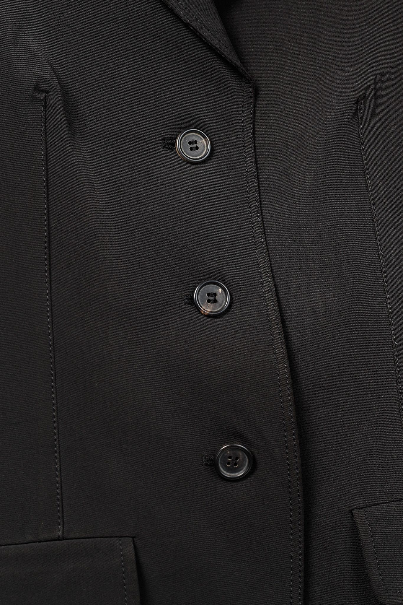 Prada Prada Black Twill 3-Button Blazer Size S / US 4 / IT 40 - 7 Thumbnail