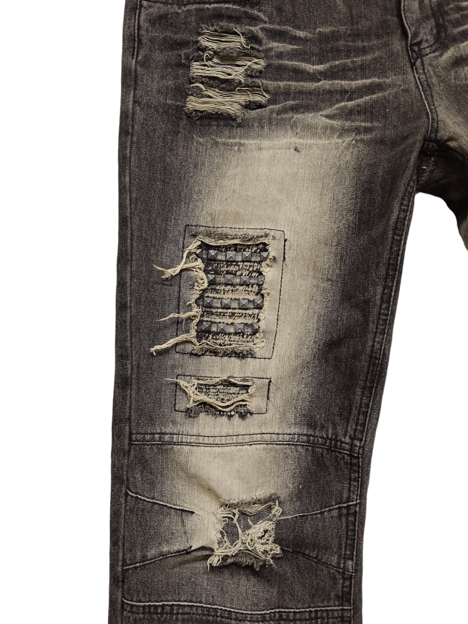 LOWBOX 💥Punk💥 Lowbox Distressed Flare Denim Size US 32 / EU 48 - 7 Thumbnail