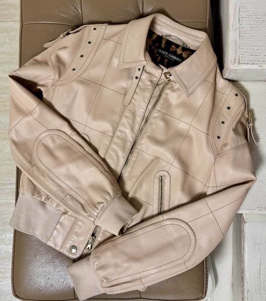 Dolce & Gabbana Dolce Gabbana Leather Jacket Size M / US 6-8 / IT 42-44 - 1 Thumbnail