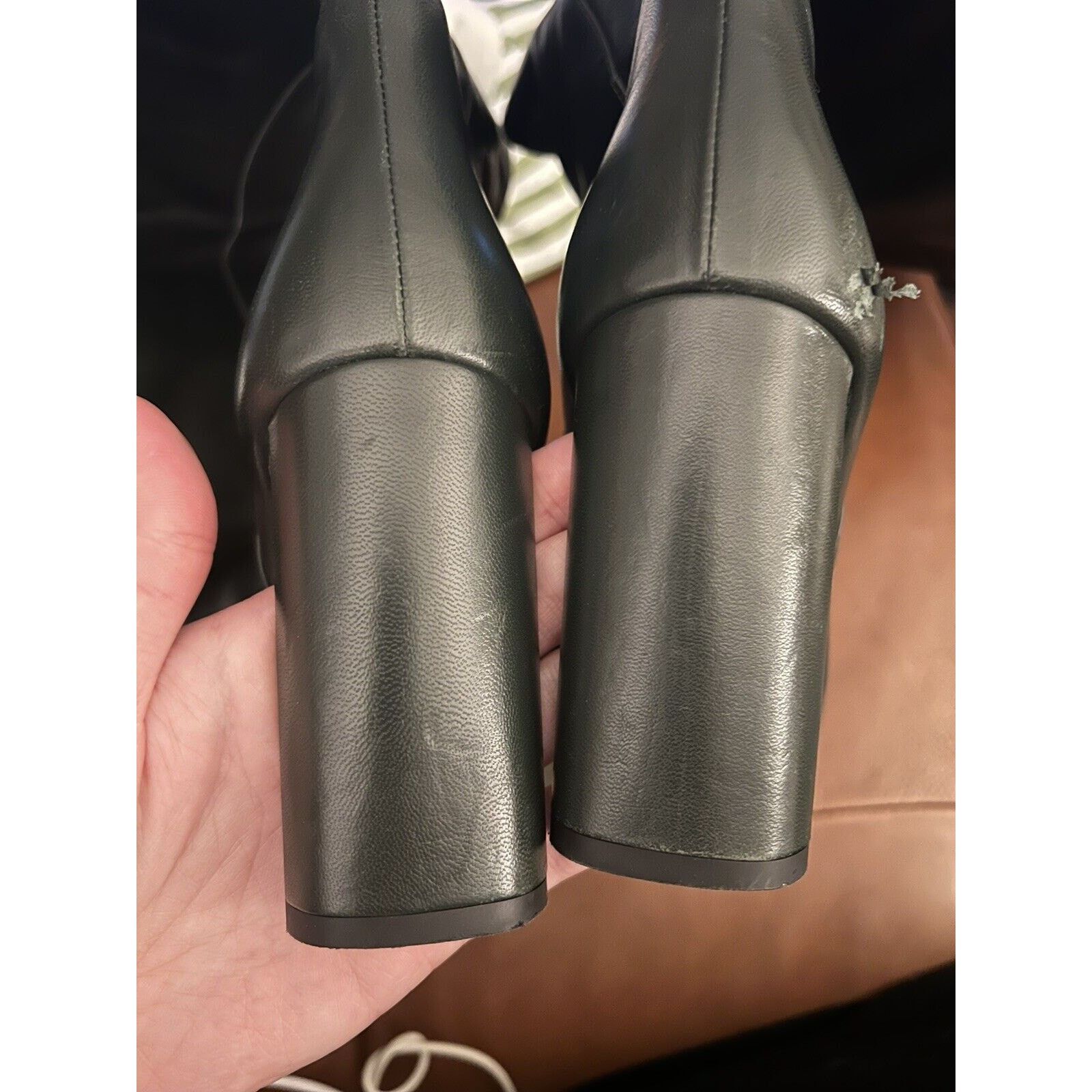 Maison Skorpios Adriana Leather Knee High Dark Green 90mm 39 - Main Image