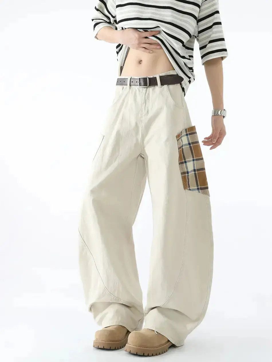 Japanese Brand Retro loose straight leg casual jeans Size US 32 / EU 48 - 6 Thumbnail