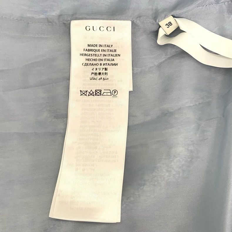 Gucci Gucci Size 38 Gold button tweed blue small fragrance style Size US XXS / EU 40 - 7 Thumbnail