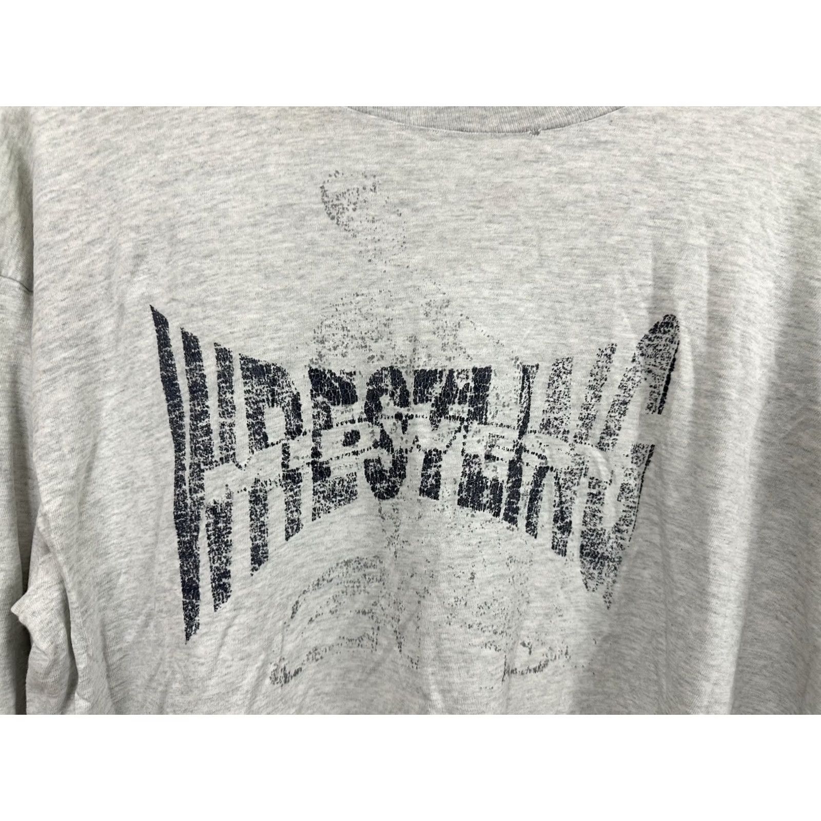 Fruit Of The Loom VTG 90s This Is Wrestling War Hand Combat Long Sleeve Thrashed Worn T-Shirt XL Size US XL / EU 56 / 4 - 4 Thumbnail