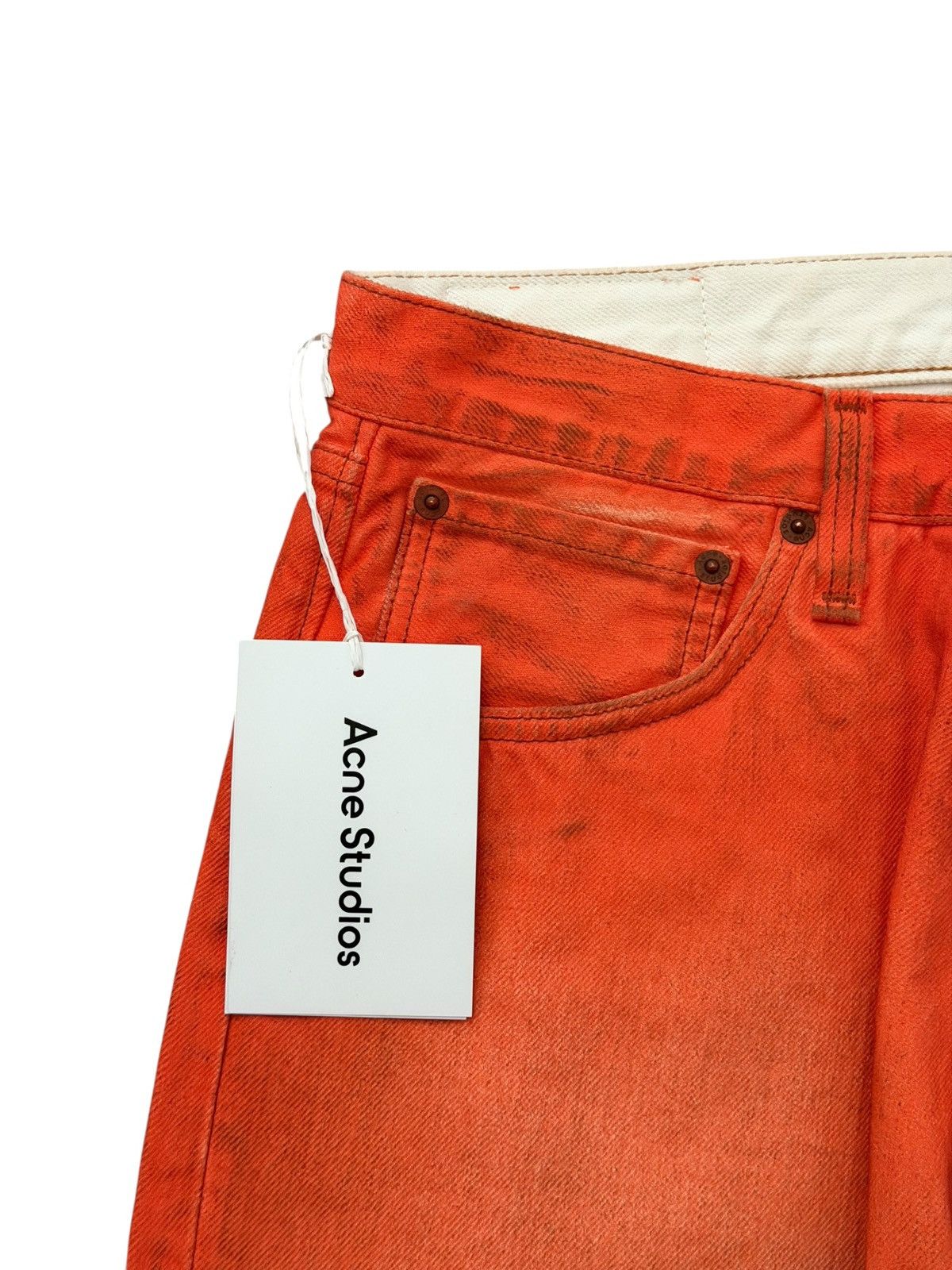 Acne Studios Acne Studios 2003 Traffic Orange Relaxed Fit Jeans Size US 29 - 3 Thumbnail