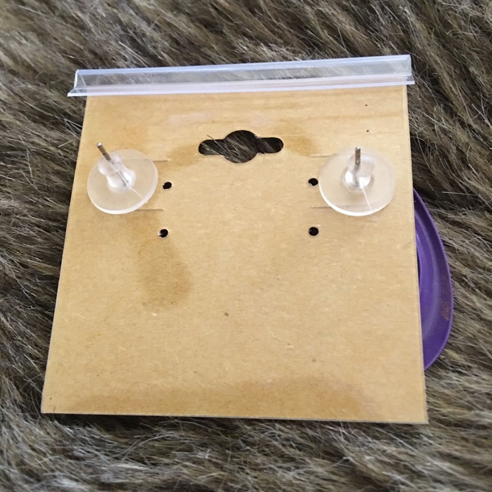 Vintage Vintage 80s purple and gold pierced earrings Size ONE SIZE - 5 Thumbnail