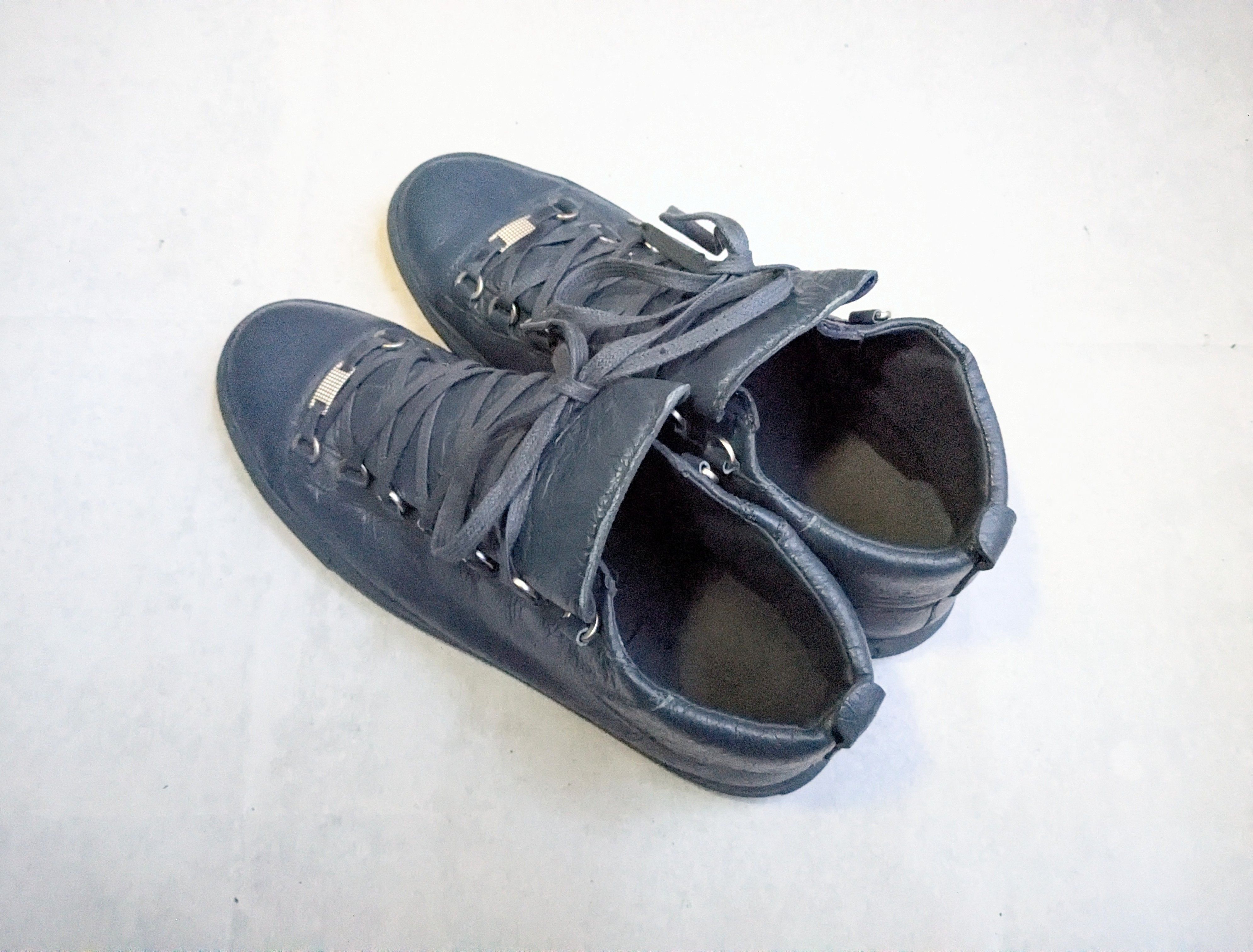 Balenciaga Balenciaga Arena Sneakers Blue 13 High Tops Leather Size US 13 / EU 46 - 10 Thumbnail