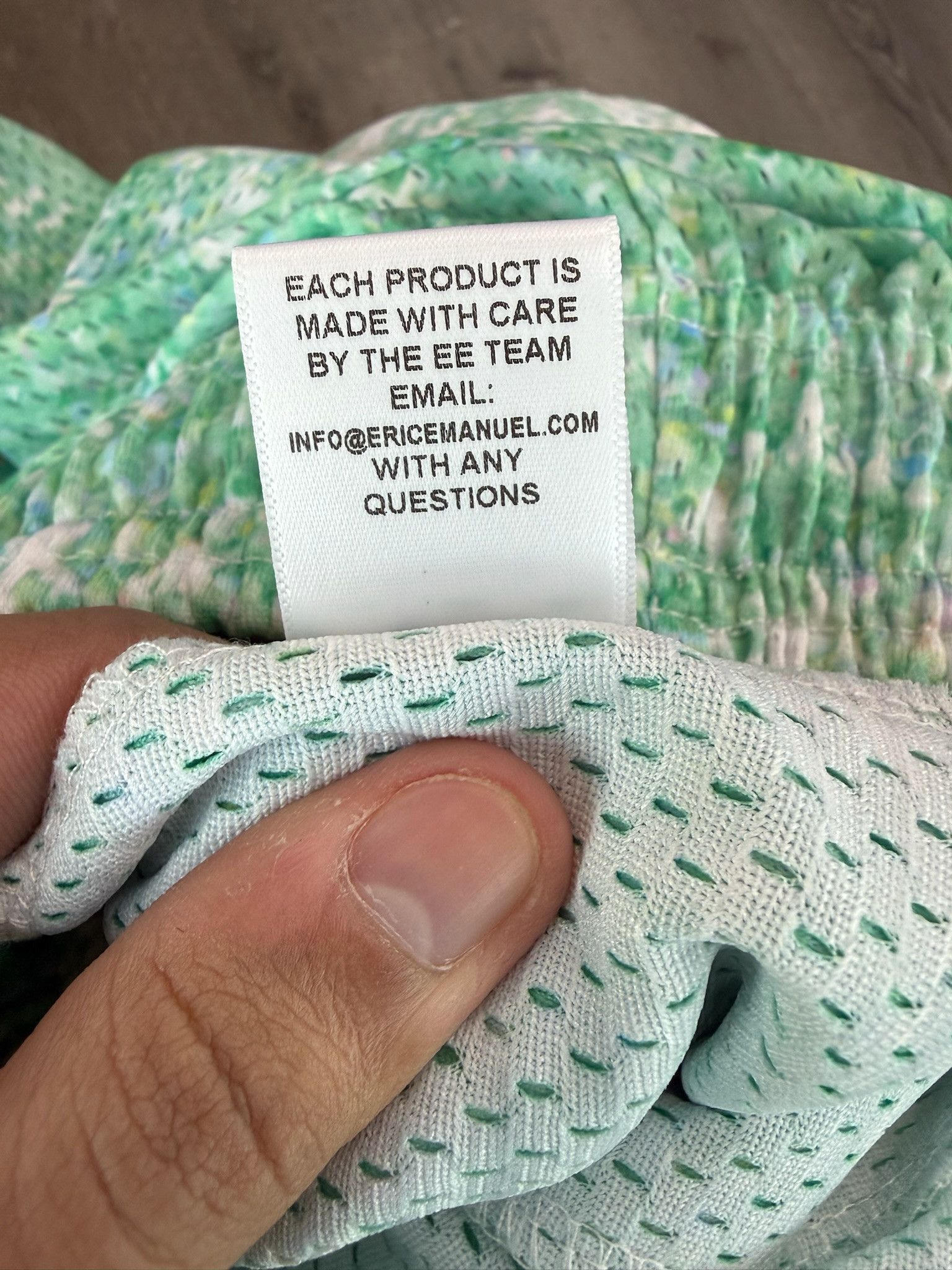 Eric Emanuel Eric Emanuel EE "Basic Short" (Green Sparkle/Green) Size US 31 - 5 Thumbnail