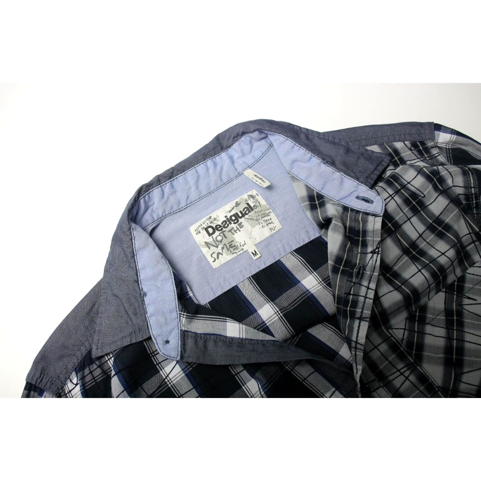 Desigual DESIGUAL Shirt Men's MEDIUM Collared Embroidered Mixed Pattern Regular Size US M / EU 48-50 / 2 - 4 Thumbnail