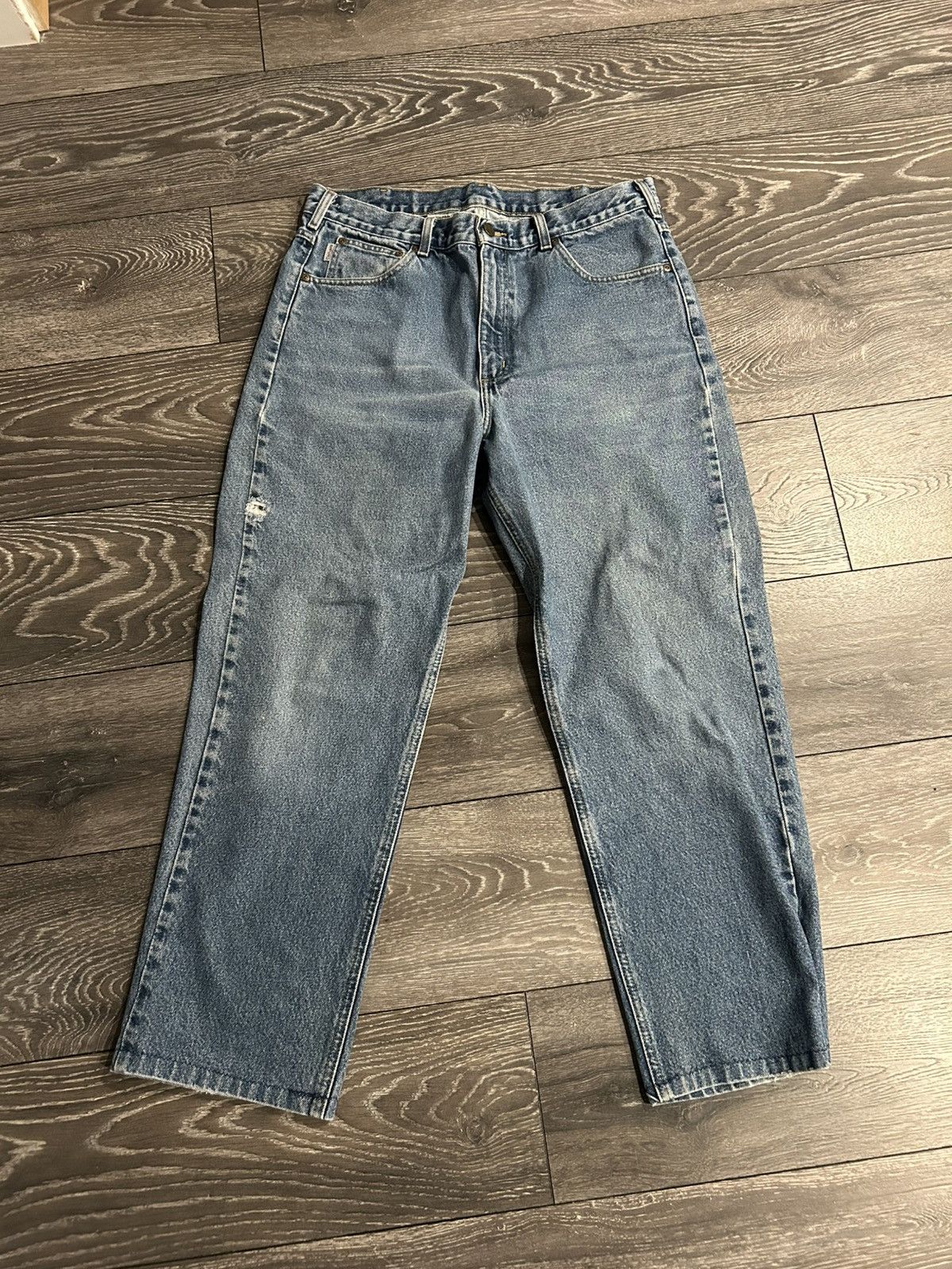 Carhartt Baggy Vintage Carhartt Jeans Leather Patch Size US 36 / EU 52 - 1 Thumbnail