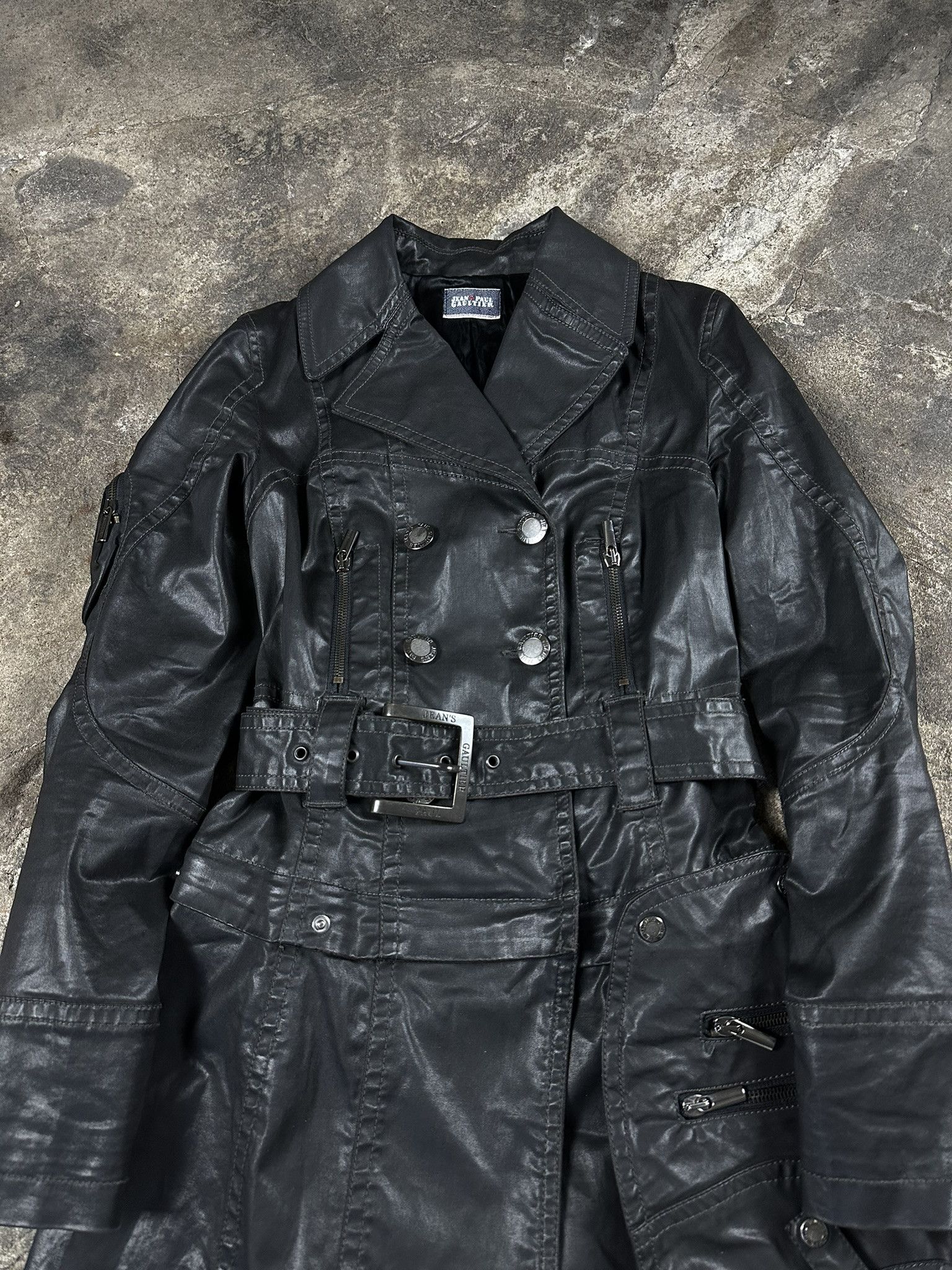 Jean Paul Gaultier 2in1 2000s Jean Paul Gaultier Waxed Vintage Coat Archive Size L / US 10 / IT 46 - 5 Thumbnail