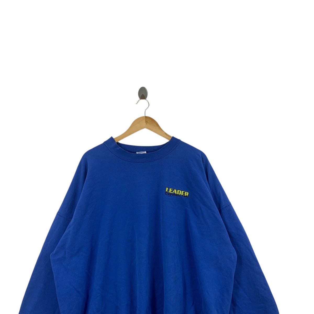 Other Vintage Y2K GILDAN LEADER EXPRESS Promo Blue Sweatshirt Size 3XL / US 20-22 - 2 Thumbnail