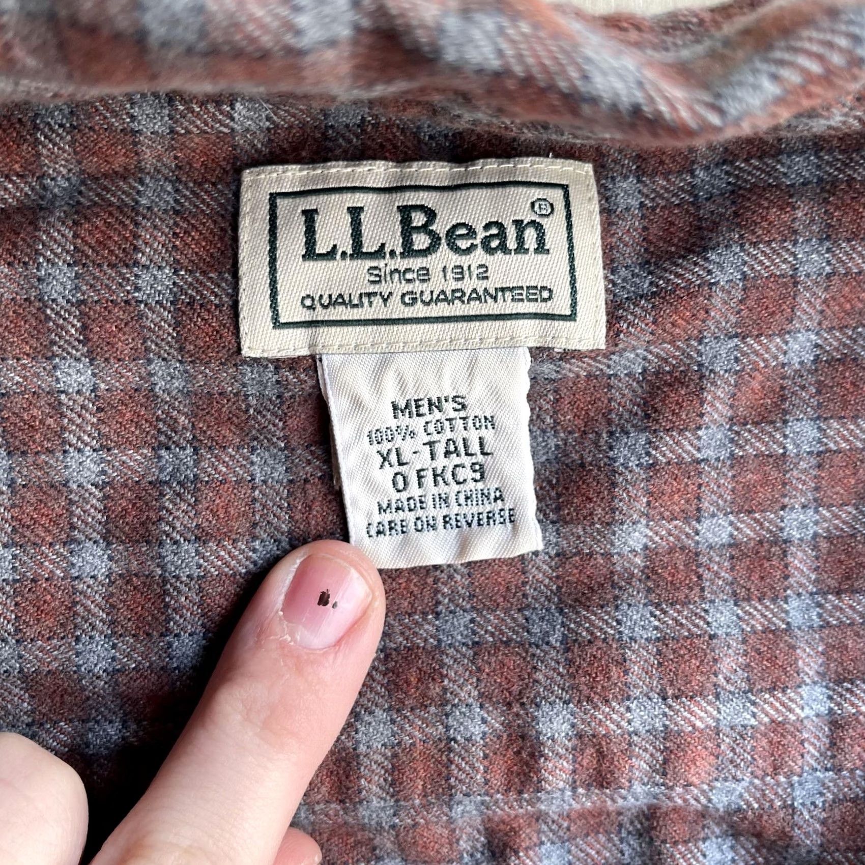 Vintage L.L.Bean Brown Plaid Flannel Shirt Mens XLT Button Up Long Sleeve Casual Size US XL / EU 56 / 4 - 2 Thumbnail