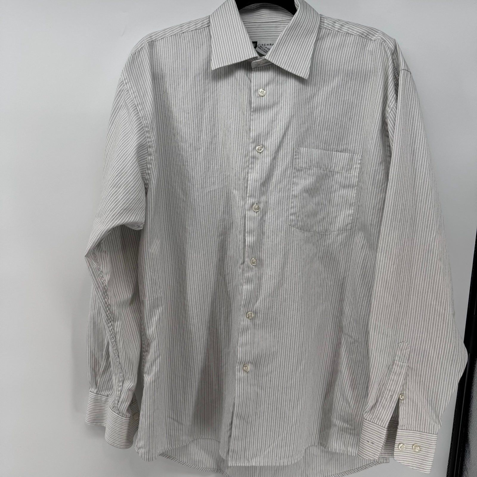 Bachrach Bachrach Dress Shirt Mens Large Striped Long Sleeve Size US L / EU 52-54 / 3 - 1 Thumbnail