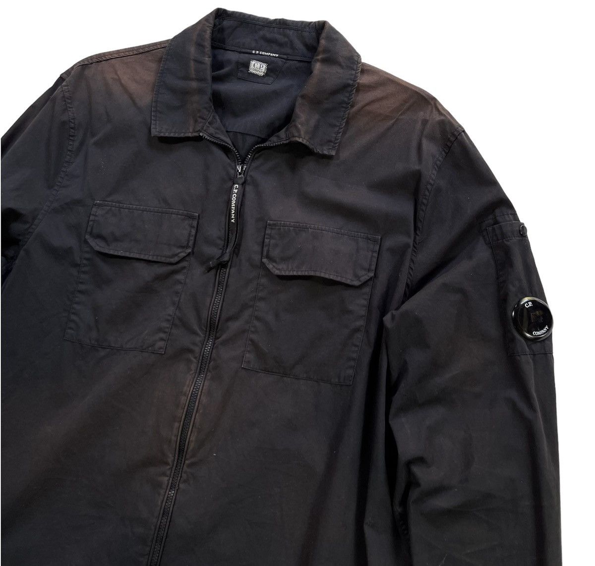 C.P. Company Rare! CP Company Gabardine Zipper Sun Fades Overshirt Lense Size US XL / EU 56 / 4 - 2 Thumbnail