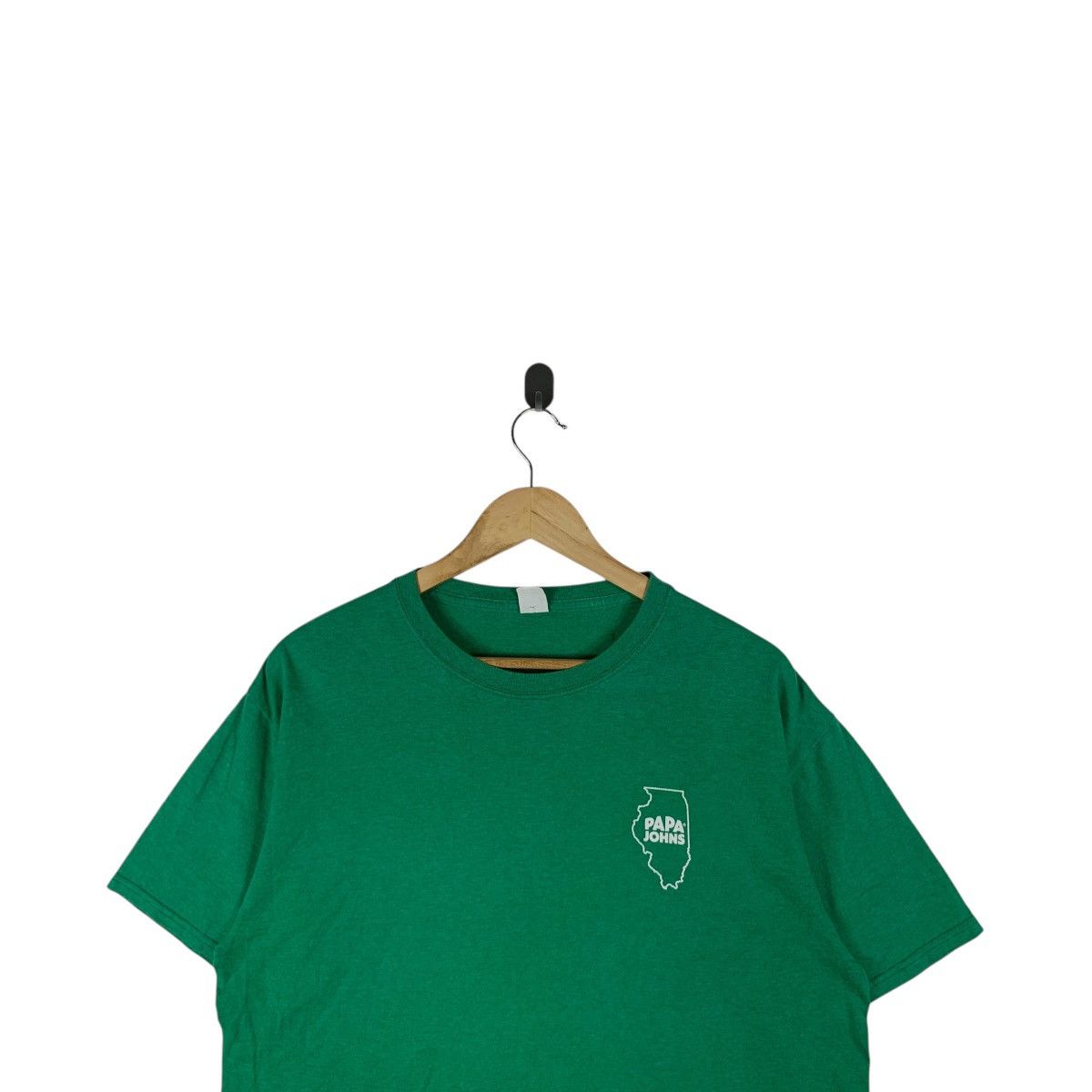 Fruit Of The Loom Vintage PAPA JOHNS PIZZA International Chain Promo Tee Shirt Size US M / EU 48-50 / 2 - 2 Thumbnail