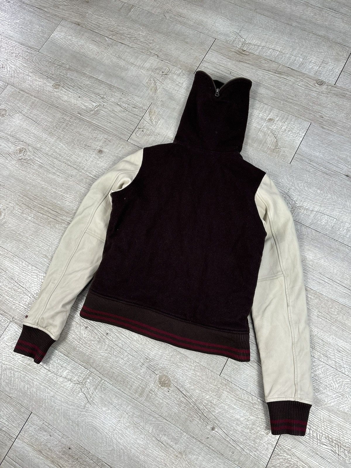 Nike SB Rare Sportswear Leather Tech Fleece Pack Wool Varsity Bomber Jacket Parka Coat Size M / US 6-8 / IT 42-44 - 6 Thumbnail