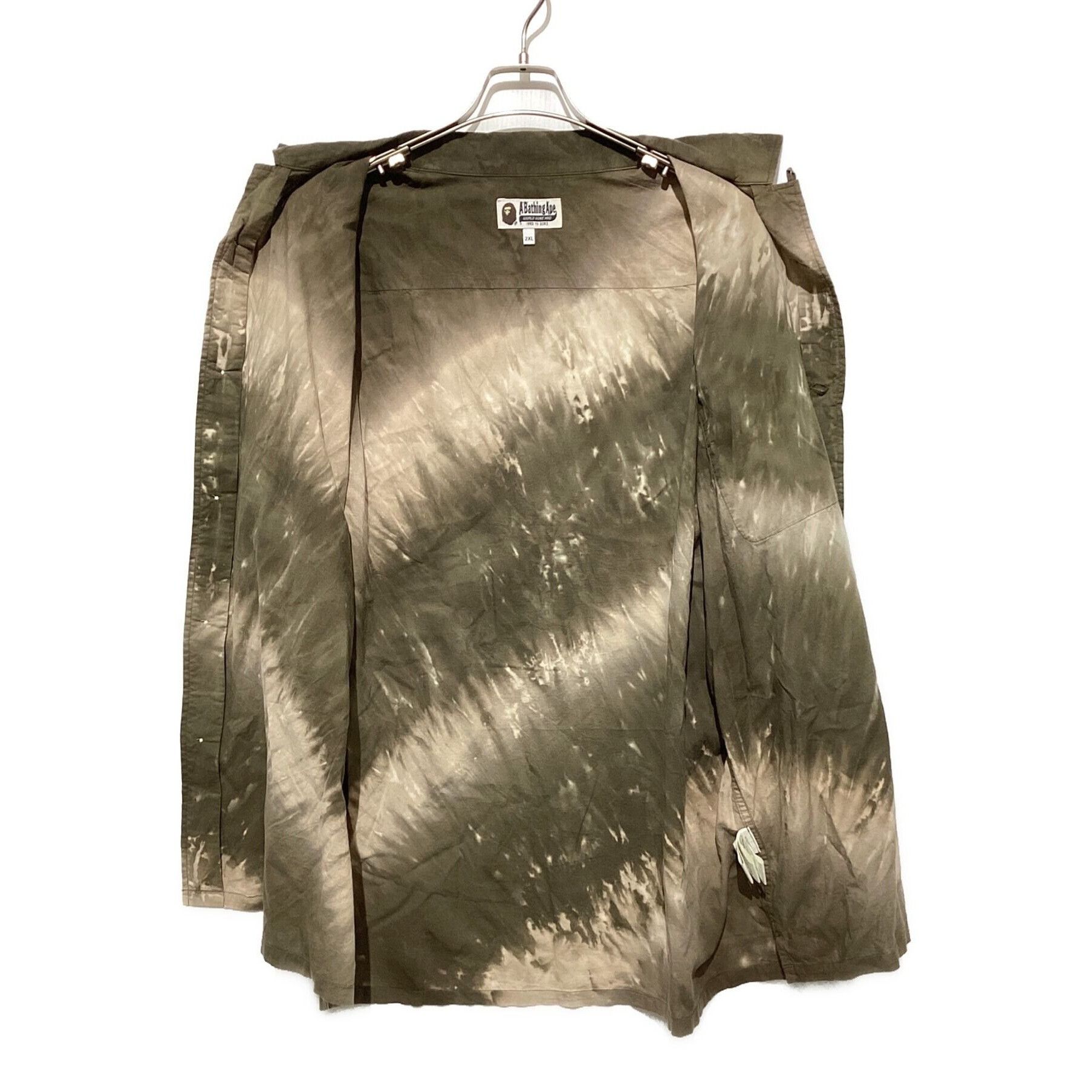 Bape A BATHING APE Ape Head One Point Tie Dye Shirt Brown 2XL Size US XXL / EU 58 / 5 - 4 Thumbnail