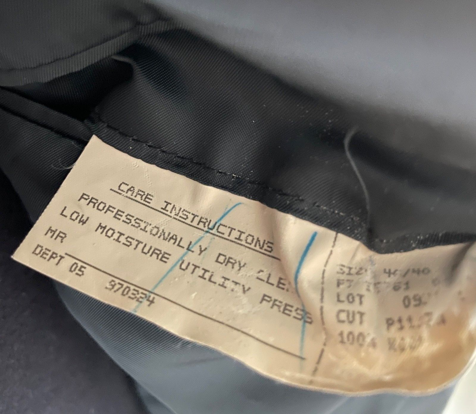 Polo Ralph Lauren 🔥 Polo Ralph Lauren® RARE 80s Iconic Navy Flannel Wool Suit Size 46L - 8 Thumbnail