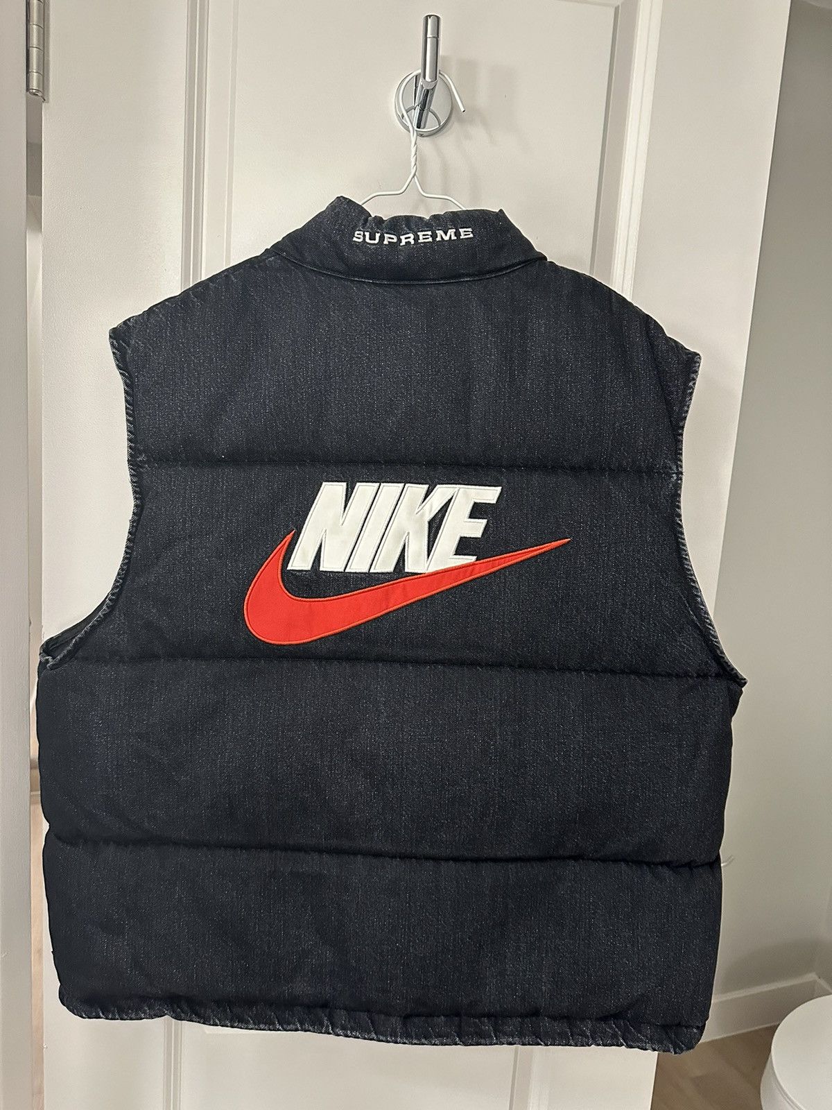 image of Supreme Nike Denim Puffer Size XL in Black, Men's