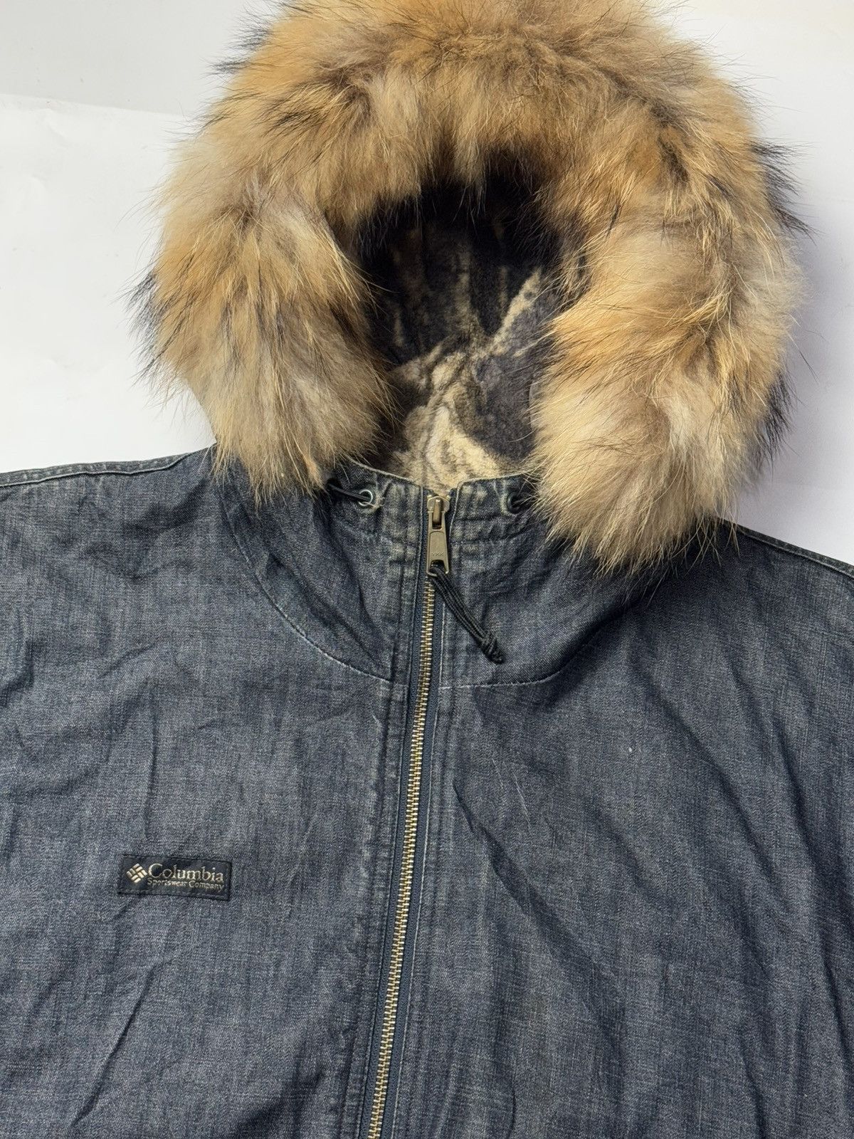 If Six Was Nine × Japanese Brand × Le Grande Bleu (L.G.B.) Fur Denim Hoodie Columbia Size US XL / EU 56 / 4 - 4 Thumbnail