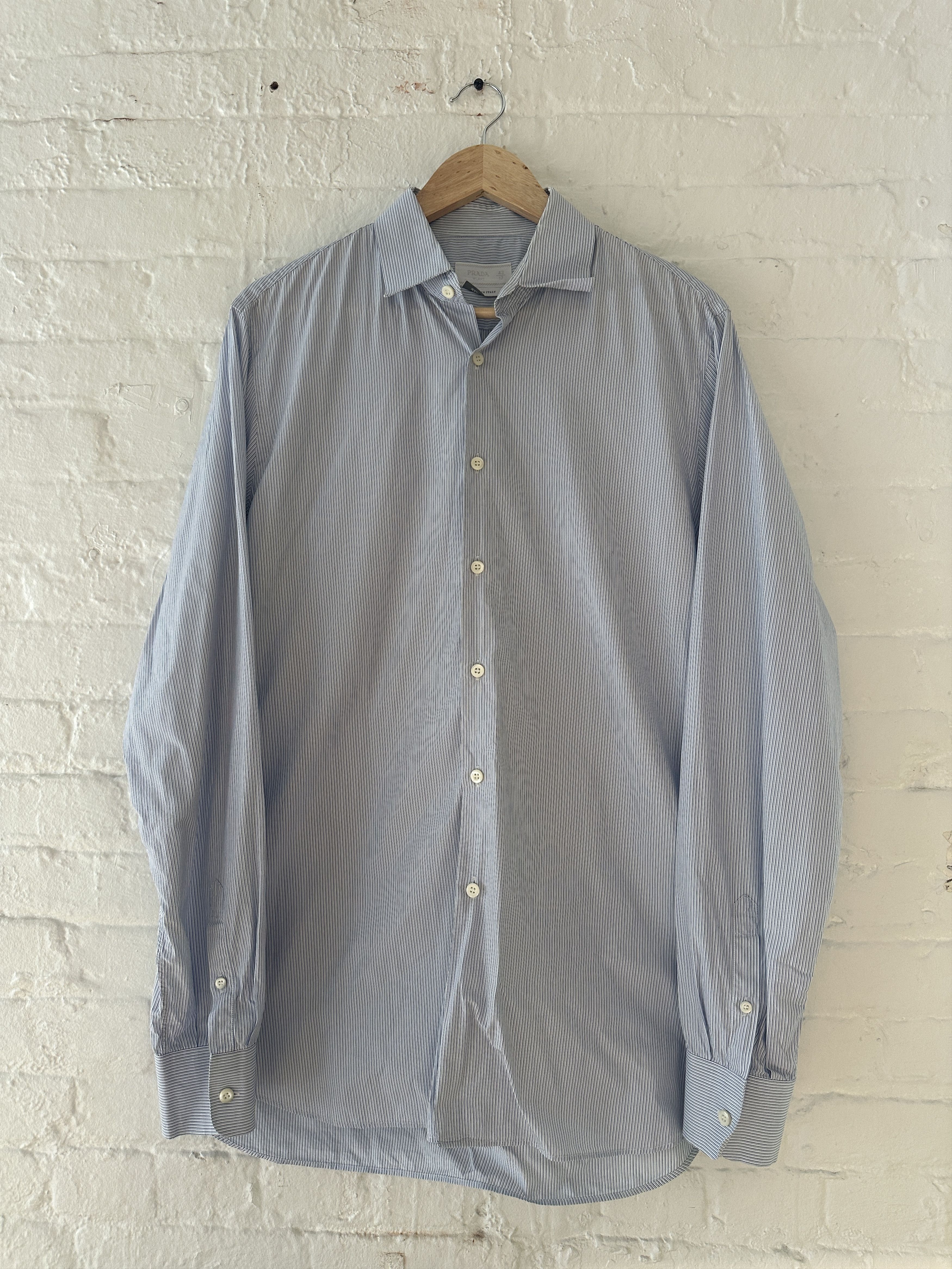 Prada Prada Striped Button Up Shirt Size US M / EU 48-50 / 2 - 1 Thumbnail