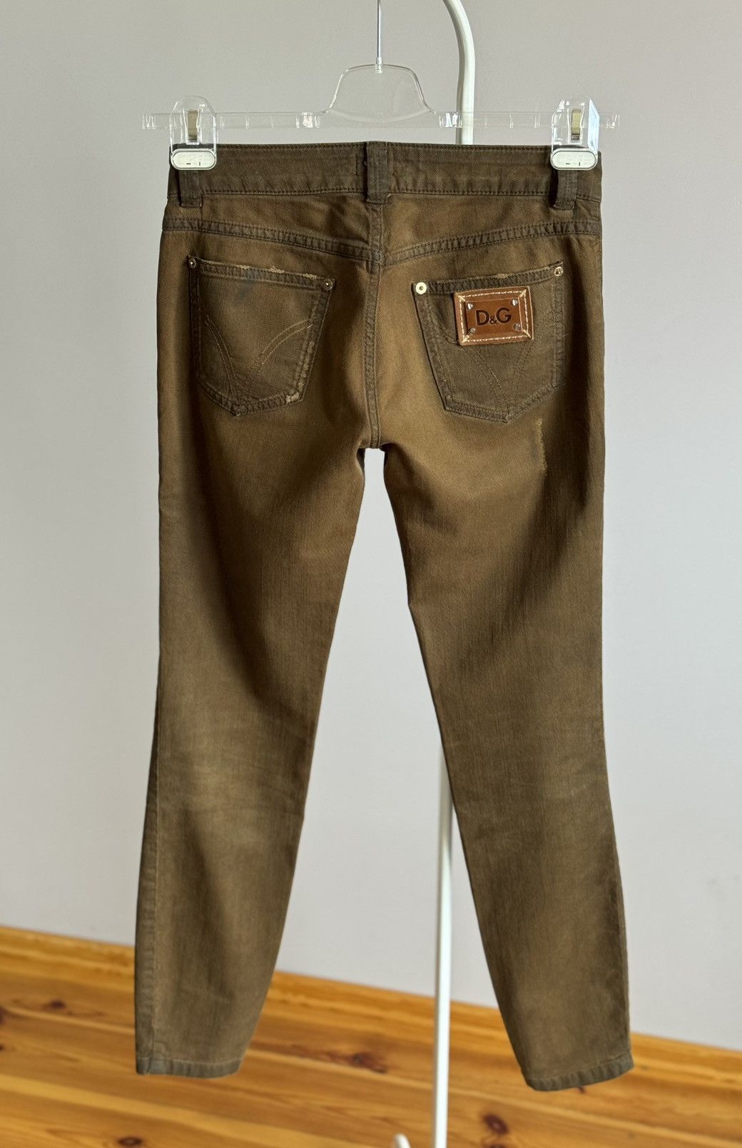 Dolce & Gabbana Dolce Gabbana Jeans 26 Brown Polyester Stretch Pants Vintage Size 26" / US 2 / IT 38 - 1 Thumbnail
