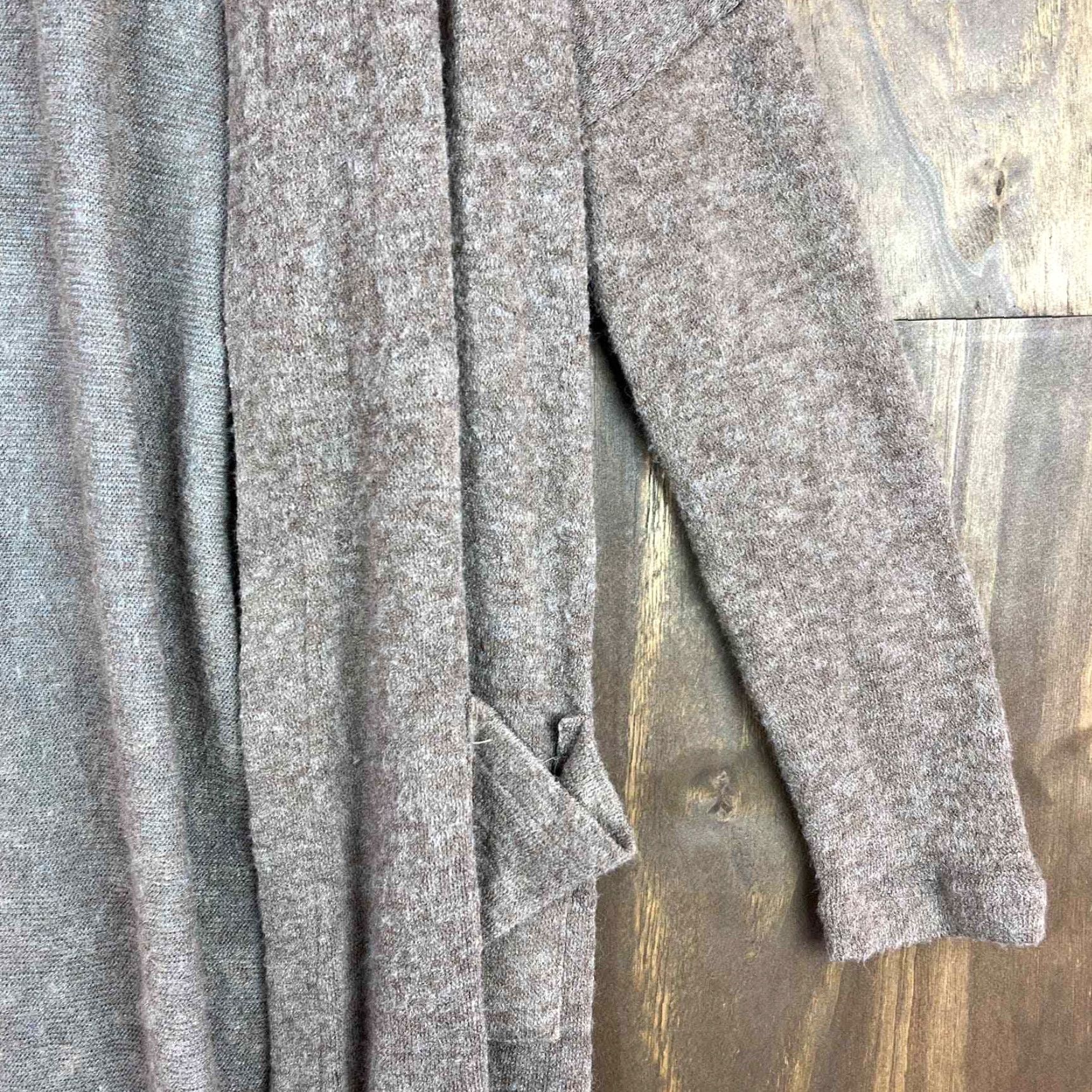 Vintage A.Gain Womens Cardigan Sweater Brown Angora Open Front Pockets Medium Size M / US 6-8 / IT 42-44 - 5 Thumbnail