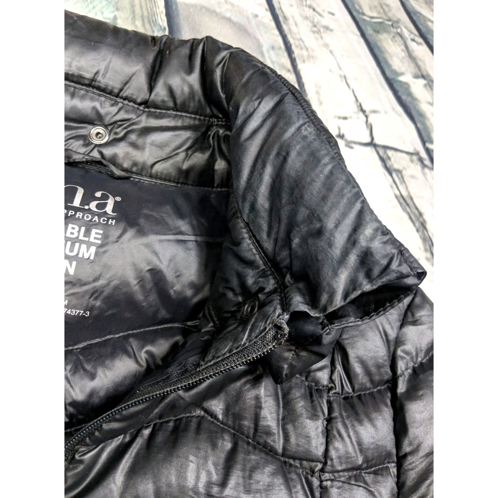 Vintage a.n.a Puffer Jacket Womens Small Black Down Lightweight Packable Hood Winter Size S / US 4 / IT 40 - 6 Thumbnail