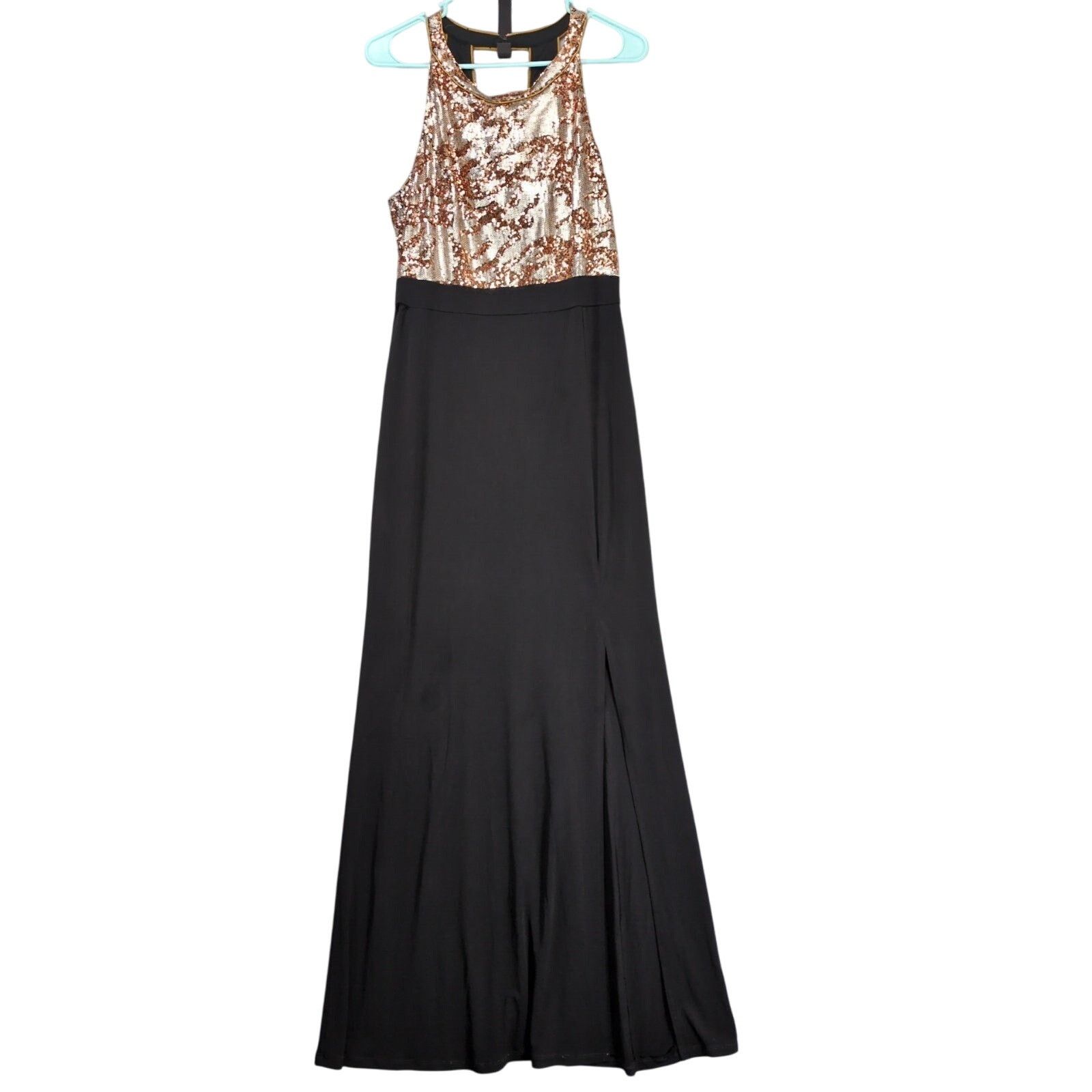 Other Midnight NikiBiki Women's L Sequin Maxi Evening Dress *Flaw Size L / US 10 / IT 46 - 1 Thumbnail