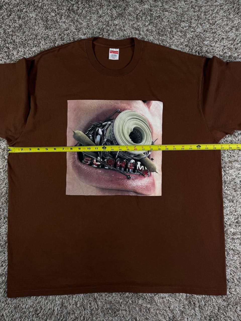 Supreme Supreme Braces Tee Brown Size US XXL / EU 58 / 5 - 5 Thumbnail