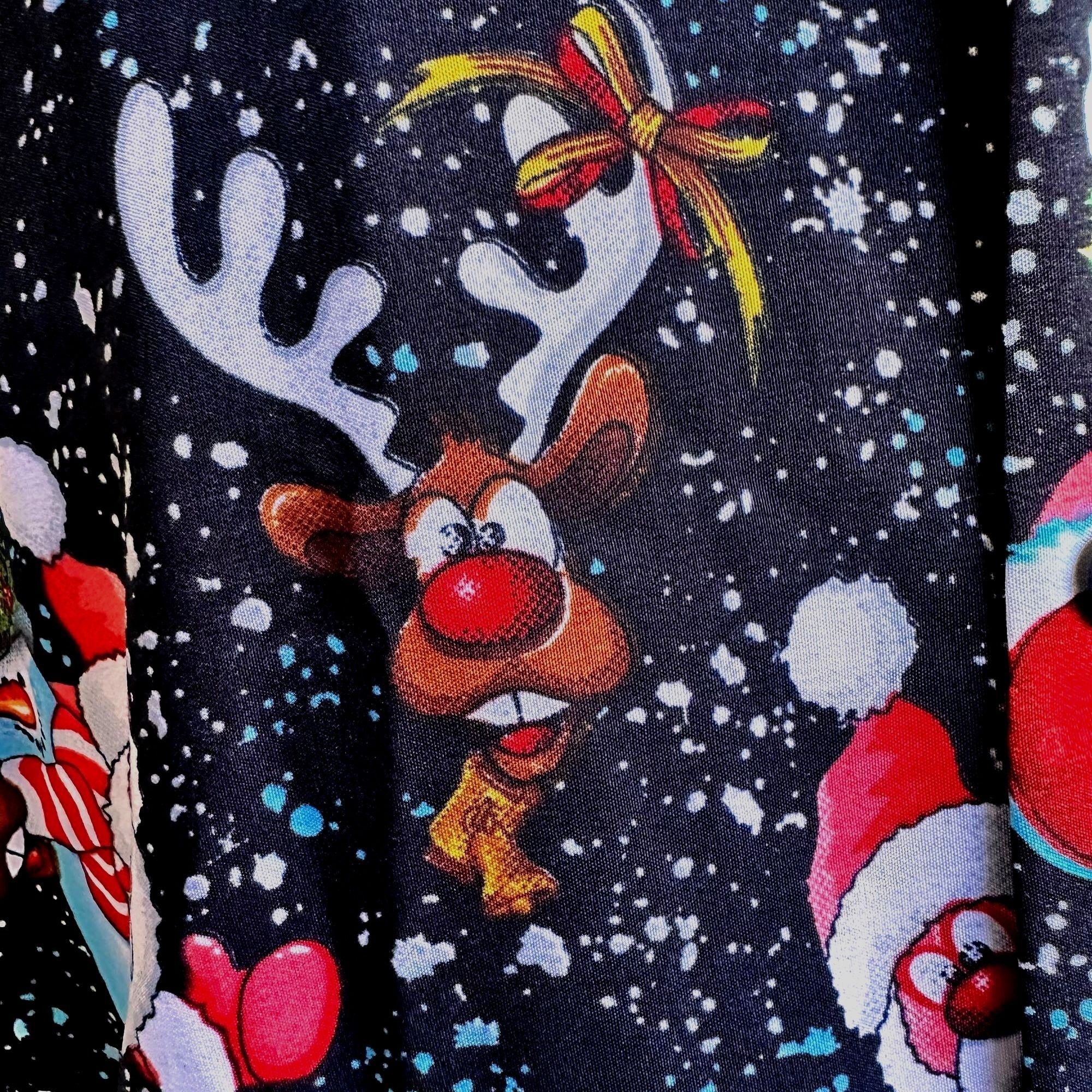 Vintage VTG King Kameha Santa Hawaiian Shirt Large Navy Size US L / EU 52-54 / 3 - 3 Thumbnail