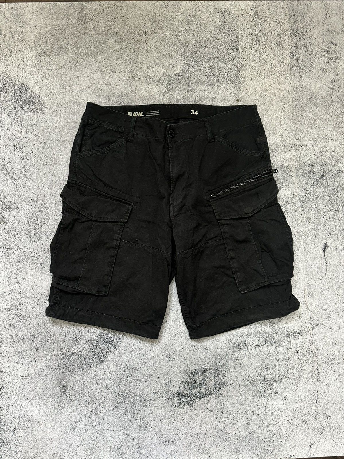G-Star G-star Raw Cargo Shorts Black Metal Logo 34 Size Size US 34 / EU 50 - 1 Thumbnail