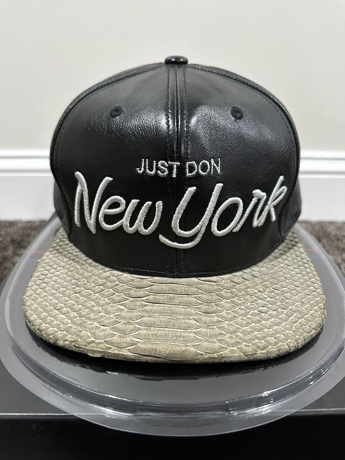 Just Don x Barneys New York x M&N Black Leather Hat