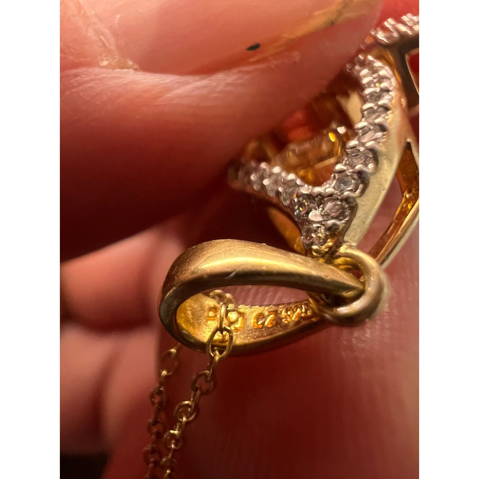 Other Butterfly CZ pendant in YG over 925 with 18 inch chain Size ONE SIZE - 8 Thumbnail