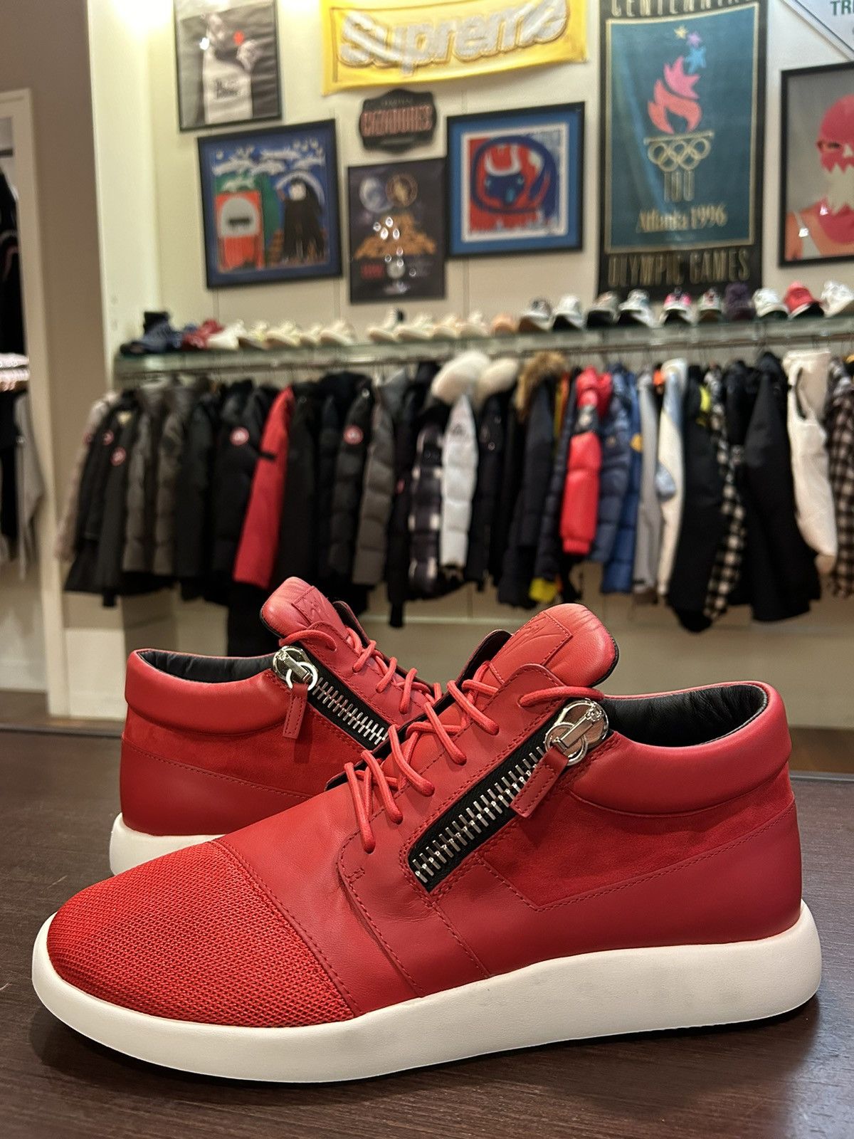 Giuseppe Zanotti Giuseppe Zanotti Megatron leather/mesh Red Size US 15 / EU 48 - 1 Thumbnail