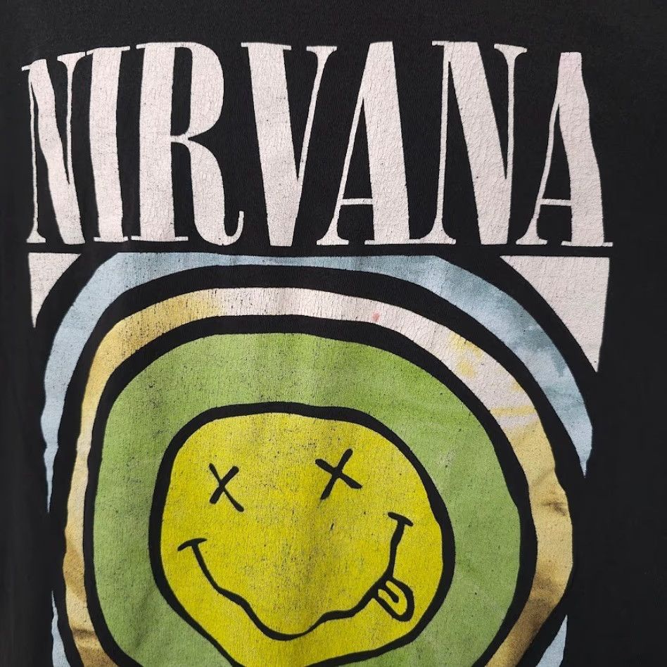 Etro VINTAGE Nirvana Shirt Mens L Black 90s Grunge Band Tee Size US L / EU 52-54 / 3 - 3 Thumbnail