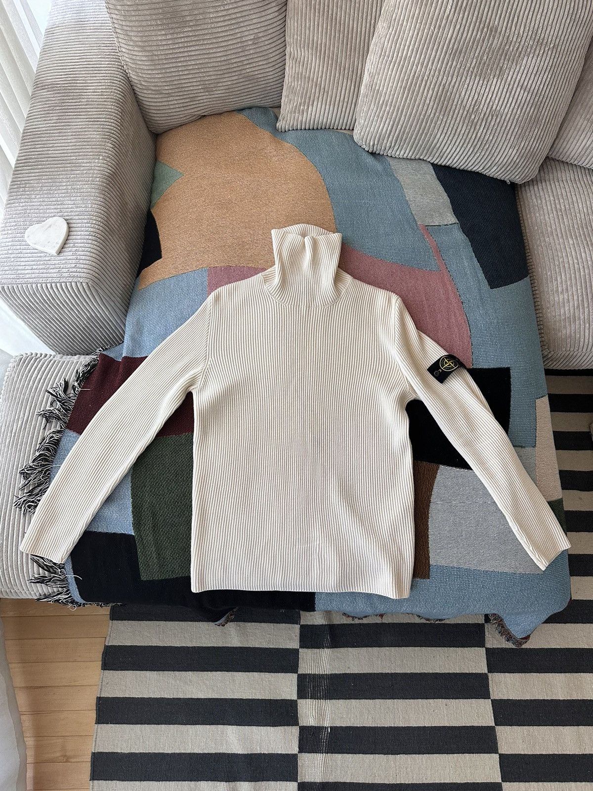 Stone Island Wool corduroy turtleneck sweater Size US XL / EU 56 / 4 - 1 Thumbnail