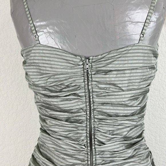 Betsey Johnson VTG Betsy Johnson Ruched Striped Ruffle Sweetheart Mini Cock Size M / US 6-8 / IT 42-44 - 6 Thumbnail