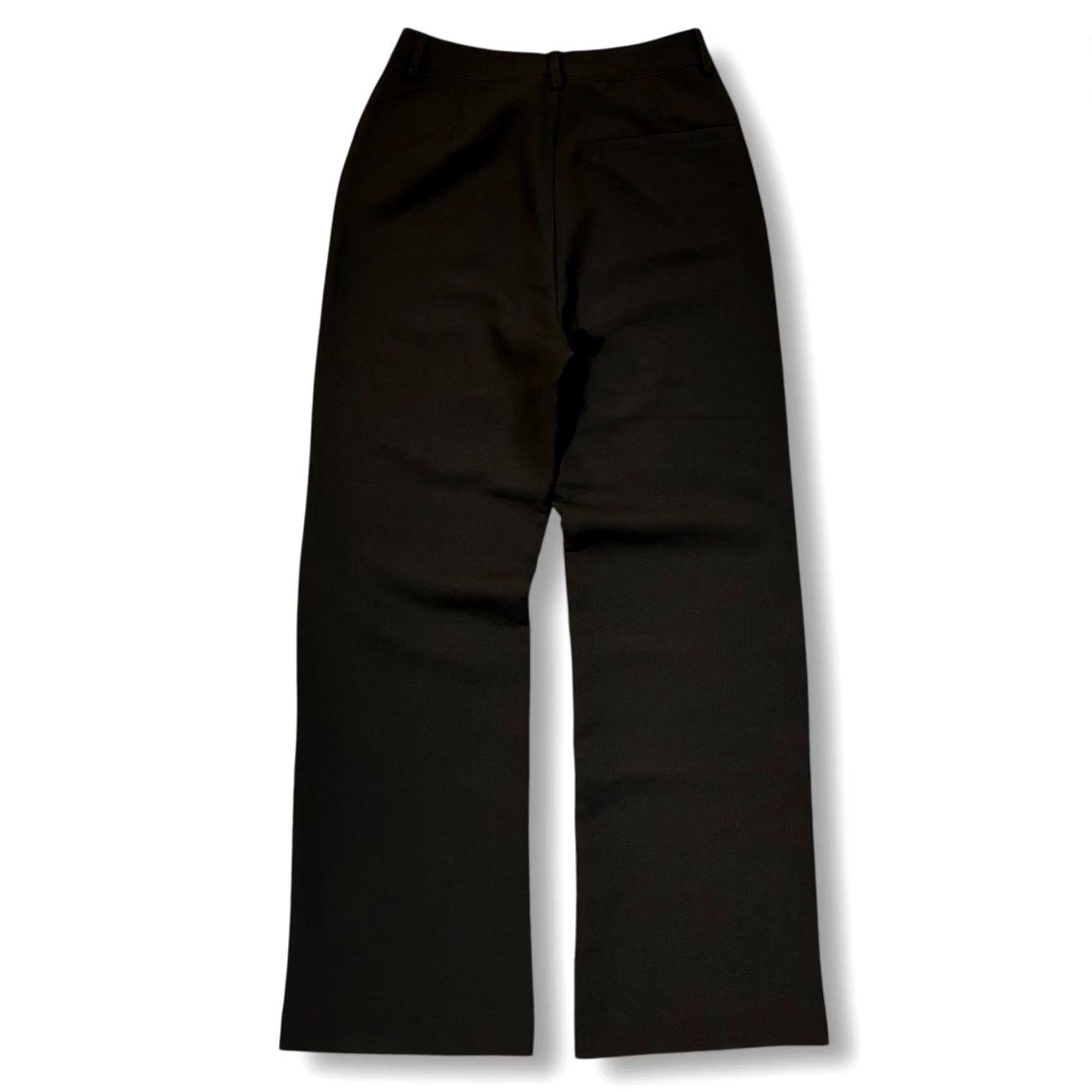 Lulus Lulus Black Wide Leg High Waisted Trousers Pants Women Size S Workwear Formal Wrinkle-Resistant Pockets Lined Stretch Crepe Size 28" / US 6 / IT 42 - 2 Thumbnail