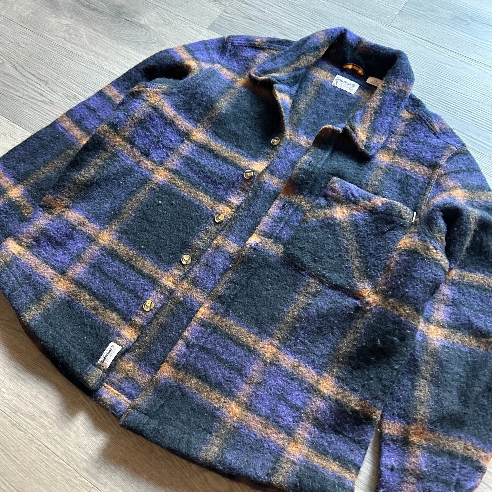 Timberland Timberland Men's Plaid Wool Blend Shirt Jacket Shacket Size US L / EU 52-54 / 3 - 4 Thumbnail