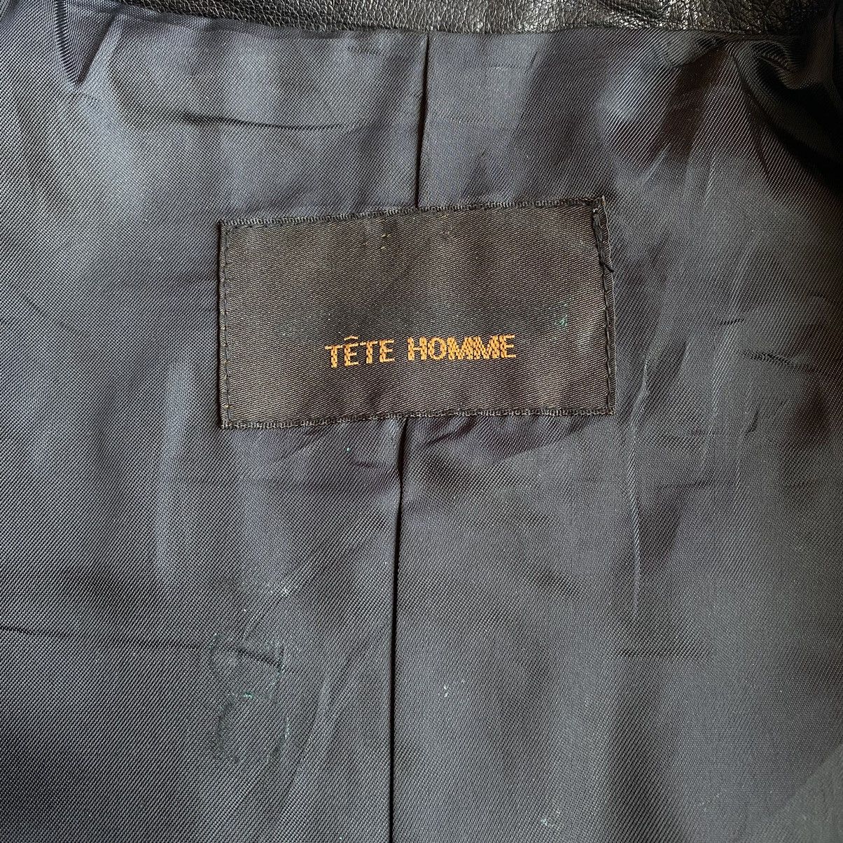 Issey Miyake × Tete Homme Issey Miyake Tete Homme Bikers Multipocket Leather Jacket Size US M / EU 48-50 / 2 - 8 Thumbnail