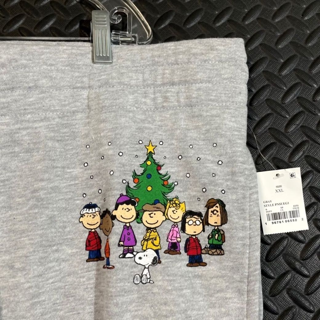 Peanuts Peanuts Snoopy And Friends Christmas Joggers Sweatpants Light Gray Size XXL NWT Size 40" / US 18 - 2 Thumbnail